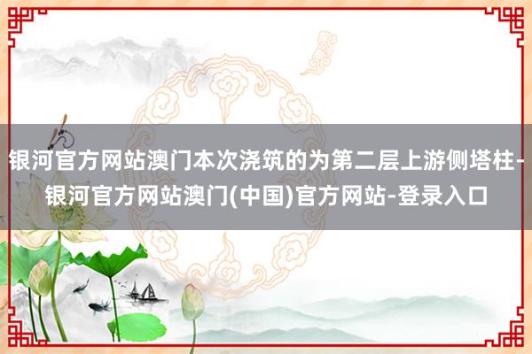 银河官方网站澳门本次浇筑的为第二层上游侧塔柱-银河官方网站澳门(中国)官方网站-登录入口