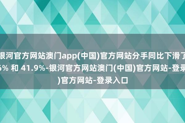 银河官方网站澳门app(中国)官方网站分手同比下滑了 5.76% 和 41.9%-银河官方网站澳门(中国)官方网站-登录入口