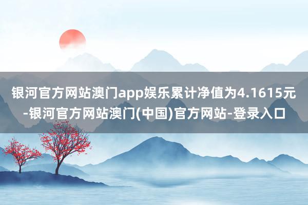 银河官方网站澳门app娱乐累计净值为4.1615元-银河官方网站澳门(中国)官方网站-登录入口
