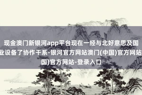 现金澳门新银河app平台现在一经与北好意思及国内头部企业设备了协作干系-银河官方网站澳门(中国)官方网站-登录入口