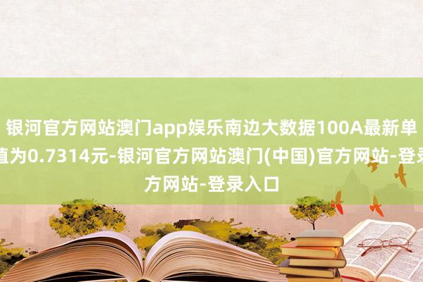 银河官方网站澳门app娱乐南边大数据100A最新单元净值为0.7314元-银河官方网站澳门(中国)官方网站-登录入口